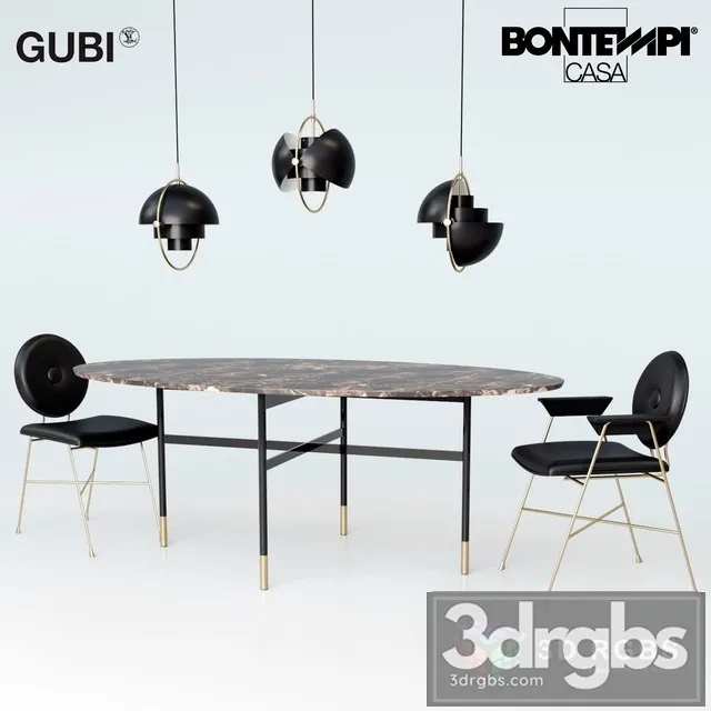 Bontempi Glamour Table Penelope Chair 3dsmax Download