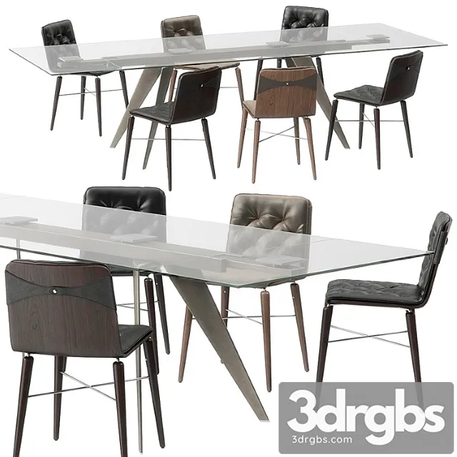 Bontempi ramos table kate chairs set 2 3dsmax Download