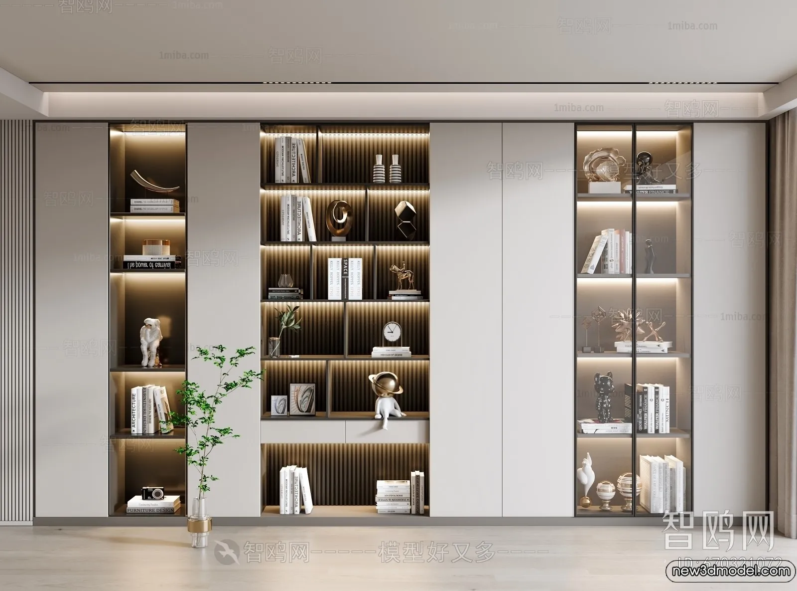 Book Case 3D Furniture Models – Interior 3D Model – 020