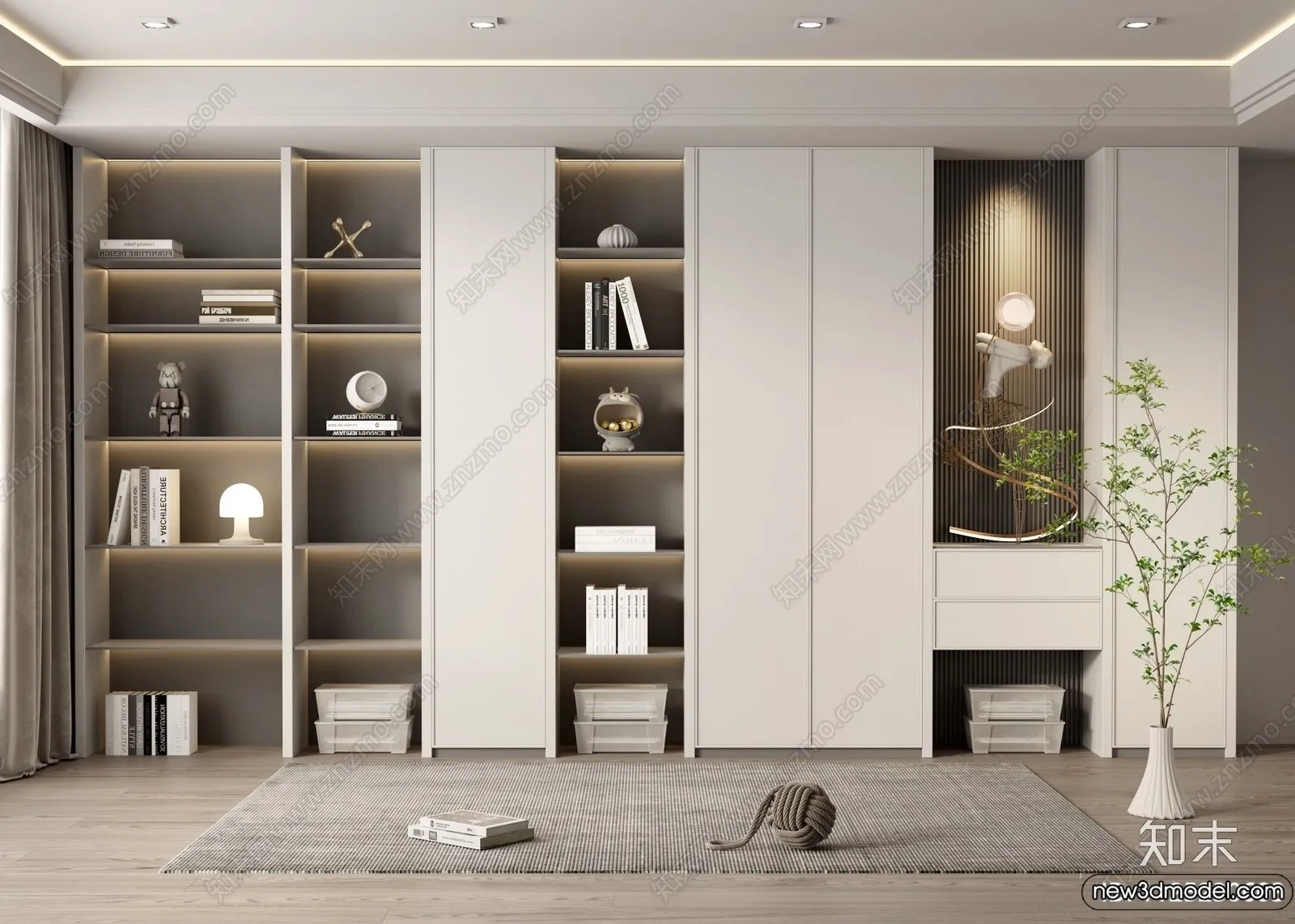 Book Case 3D Furniture Models – Interior 3D Model – 024