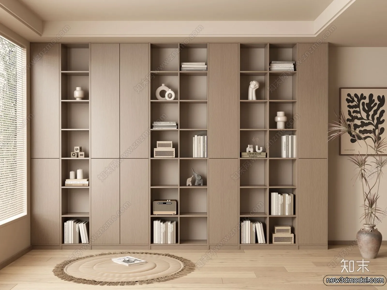 Book Case 3D Furniture Models – Interior 3D Model – 053