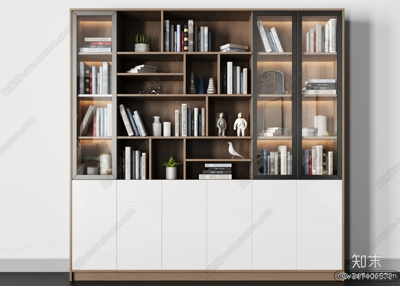 Book Case 3D Furniture Models – Interior 3D Model – 055