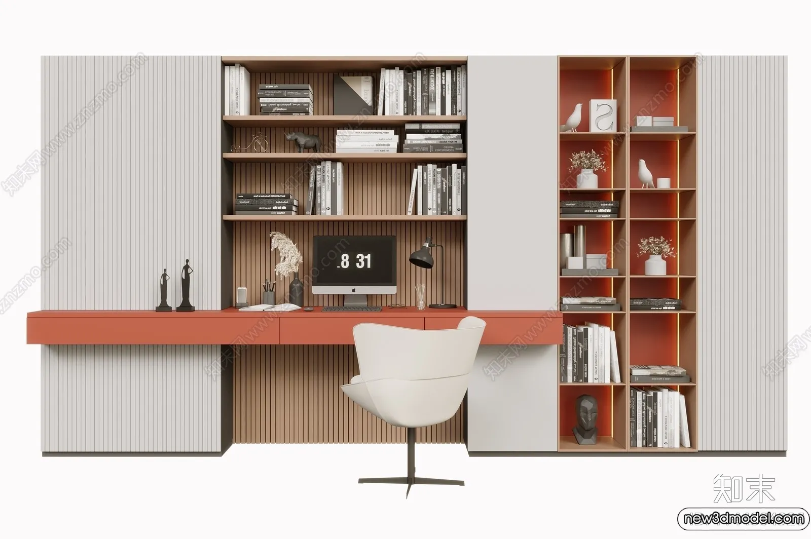 Book Case 3D Furniture Models – Interior 3D Model – 064