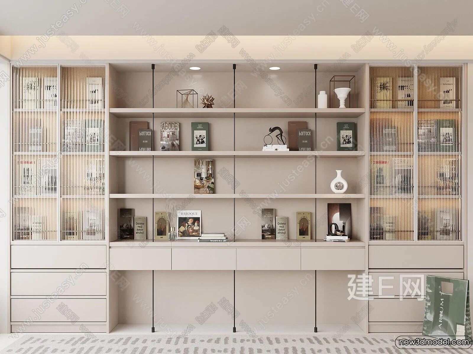 Book Case 3D Furniture Models – Interior 3D Model – 076