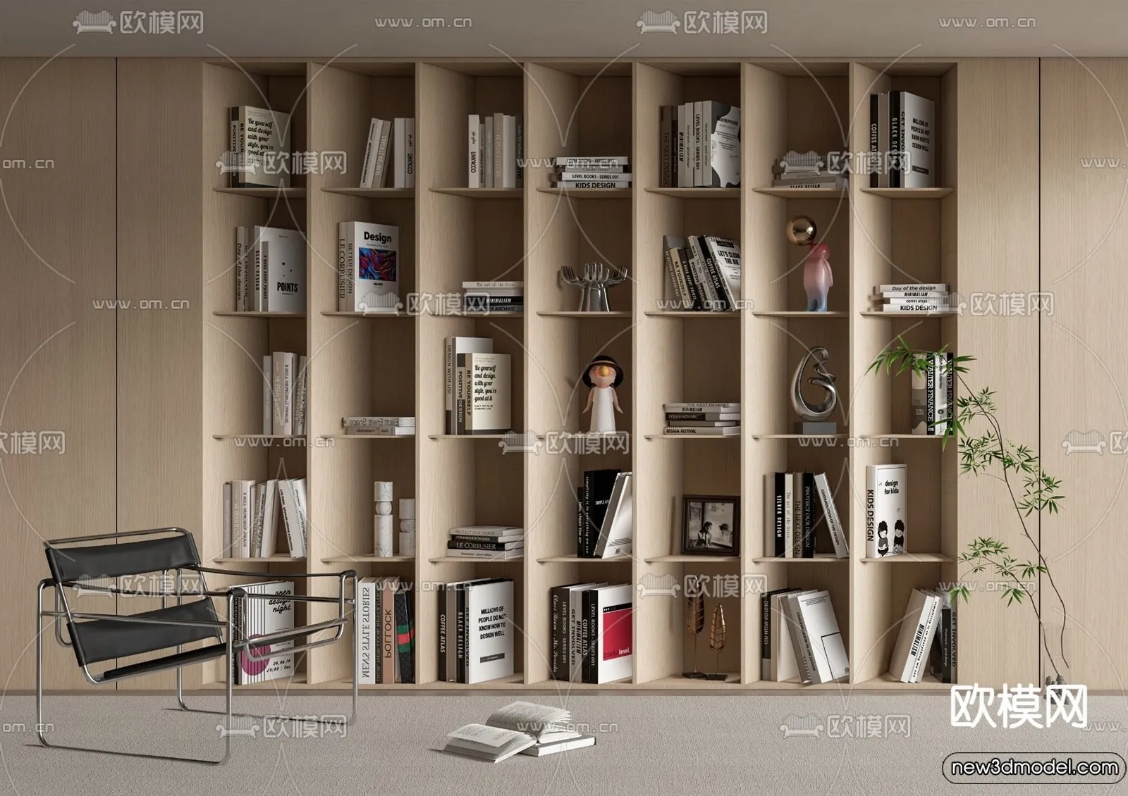 Book Case 3D Furniture Models – Interior 3D Model – 079