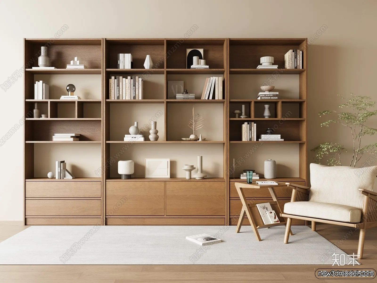 Book Case 3D Furniture Models – Interior 3D Model – 081