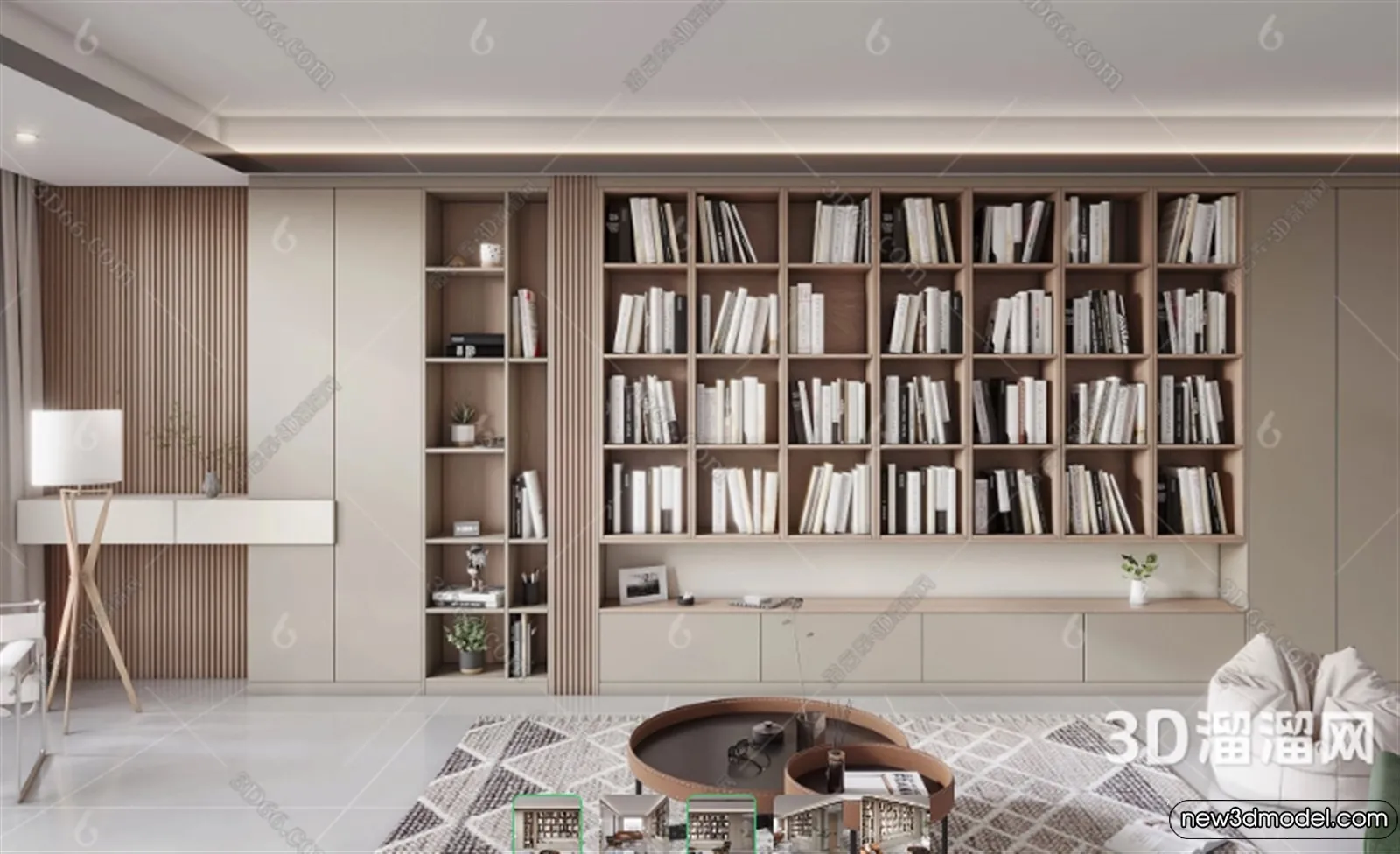 Book Case 3D Furniture Models – Interior 3D Model – 083