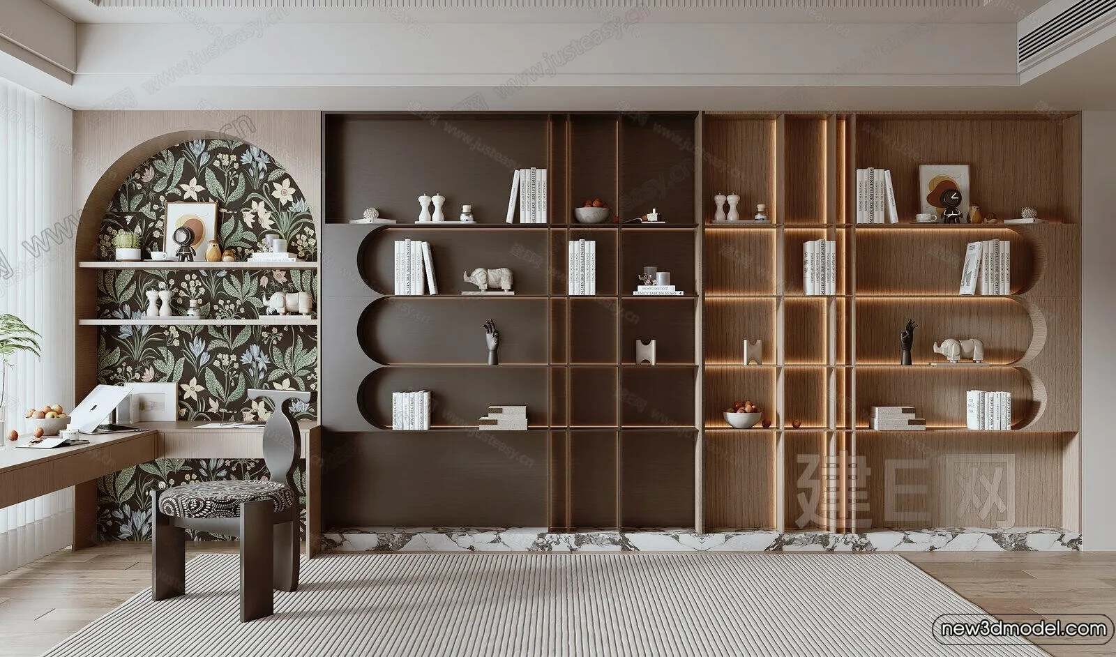 Book Case 3D Furniture Models – Interior 3D Model – 084