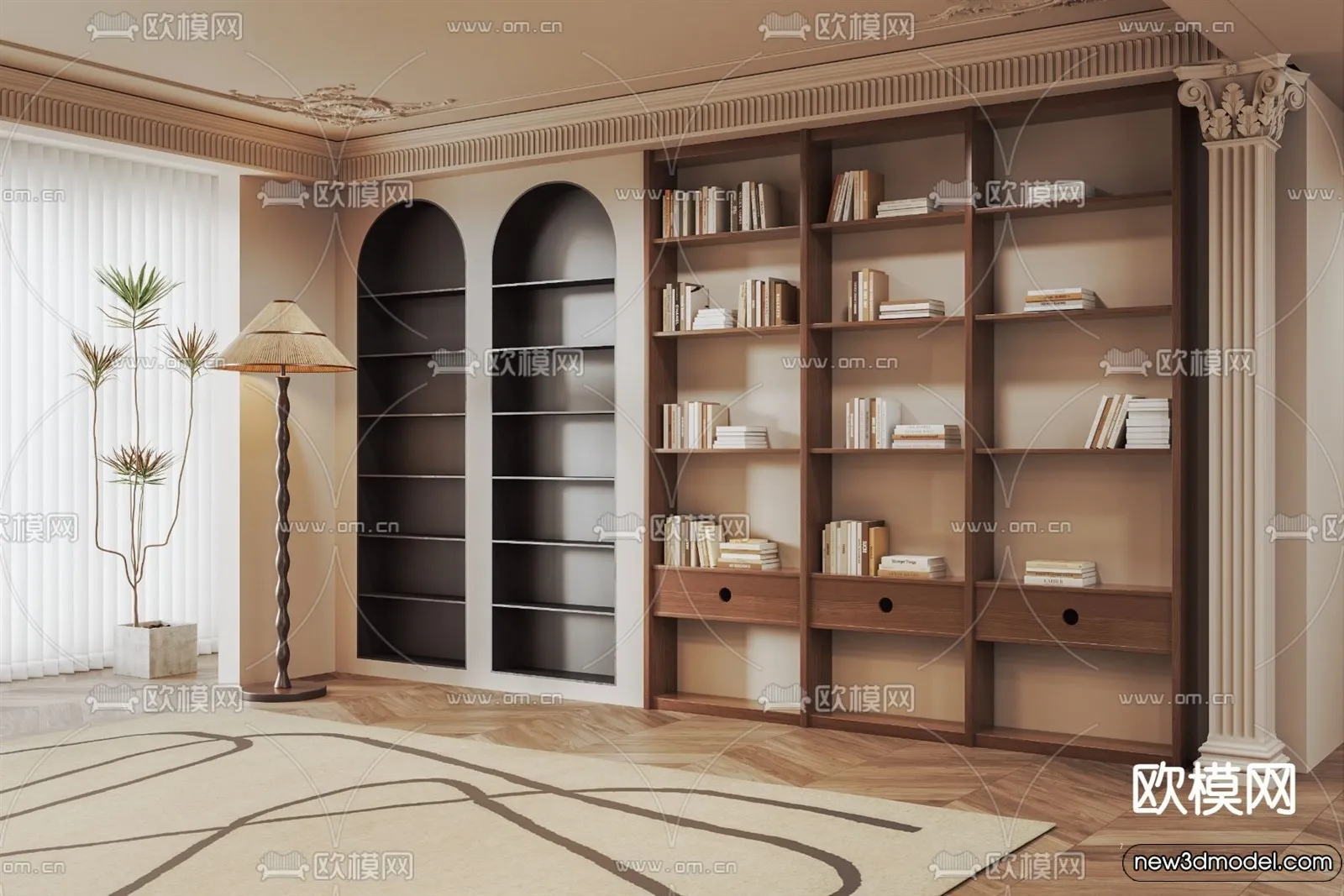 Book Case 3D Furniture Models – Interior 3D Model – 085