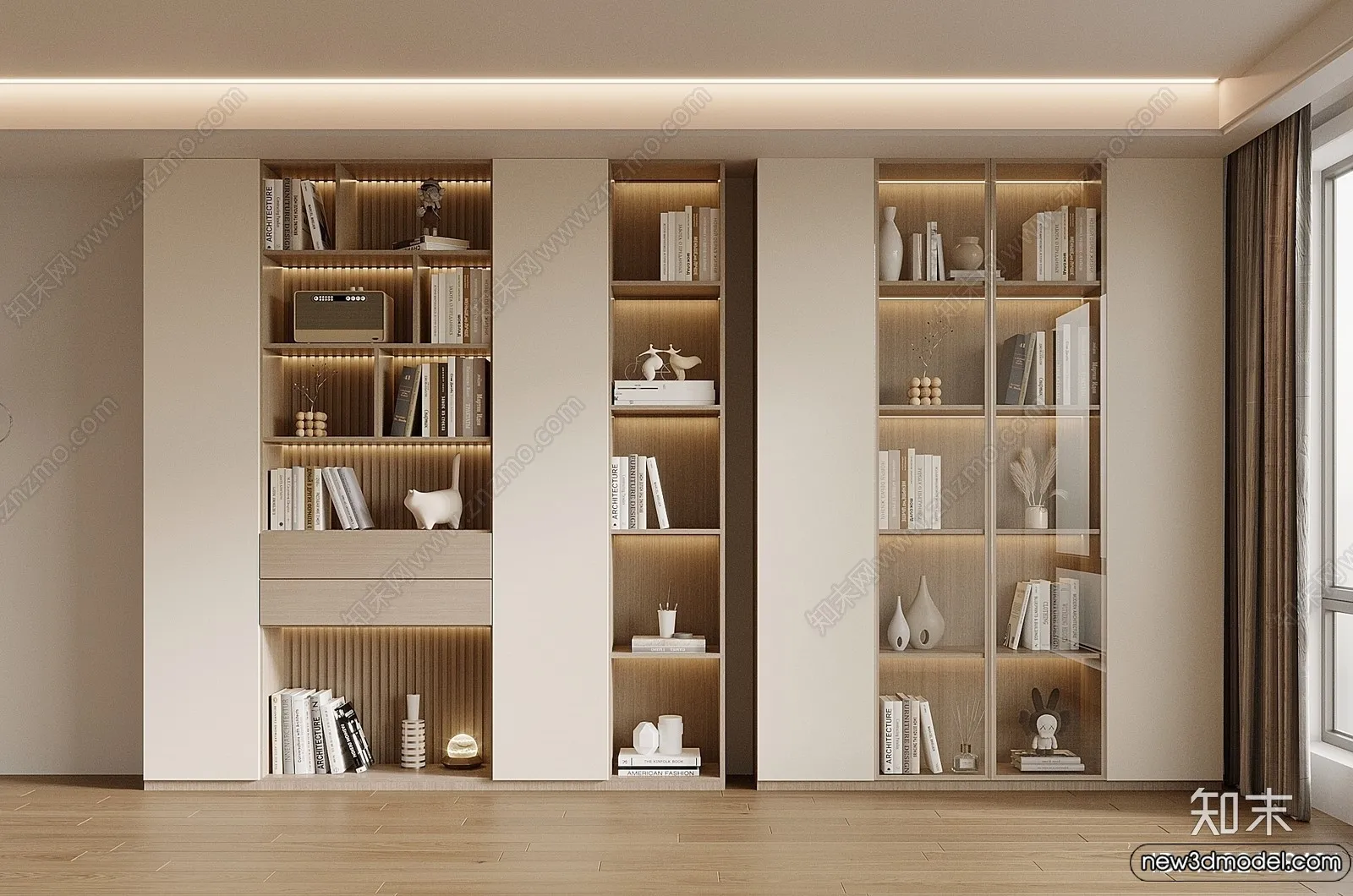 Book Case 3D Furniture Models – Interior 3D Model – 090