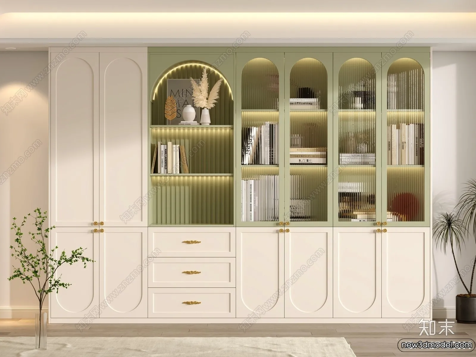 Book Case 3D Furniture Models – Interior 3D Model – 095