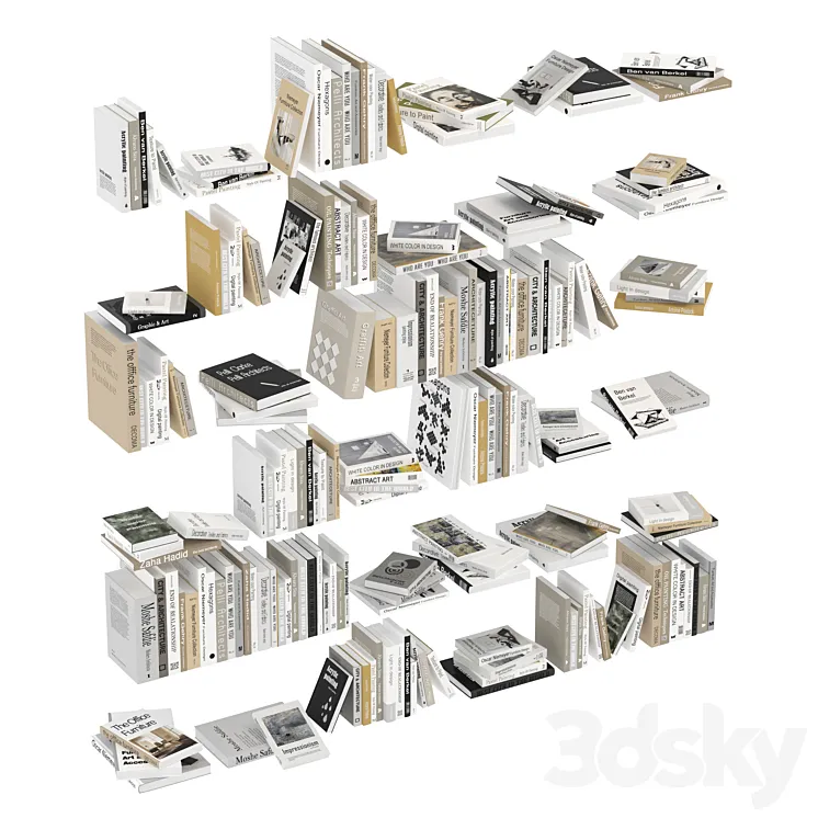 Book collection set 1 3DS Max Model