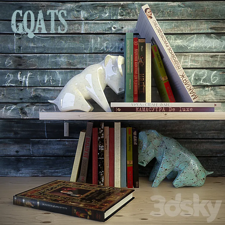 Book holder Goats 3DS Max
