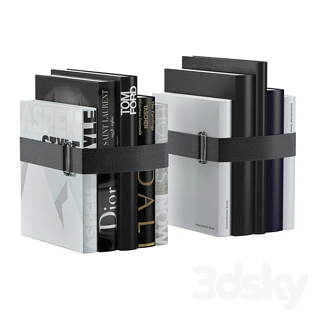 Book set decor 133 3ds Max