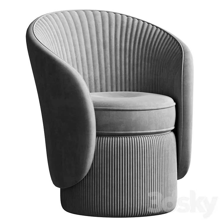 Booka armchair 3DS Max Model