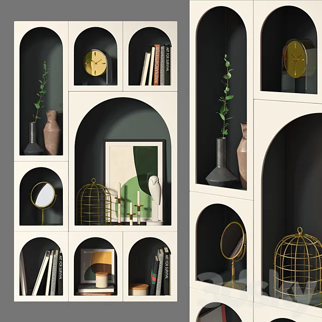 Bookcase Bonaldo set 01 3DSMax File