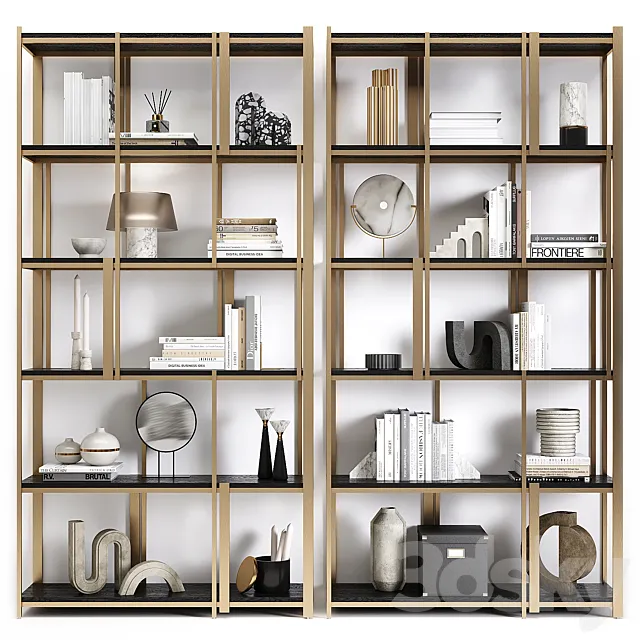 Bookcase Leira 3ds Max