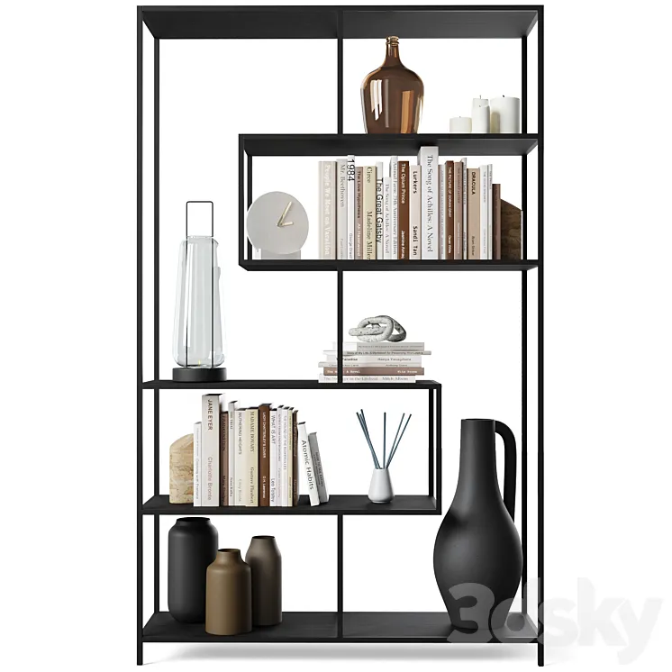 Bookcase Seaford 2 by Actona 3DS Max