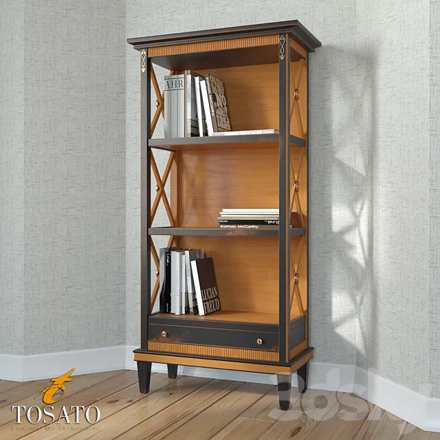 Bookcase Tosato Nero Miele 3DS Max Model