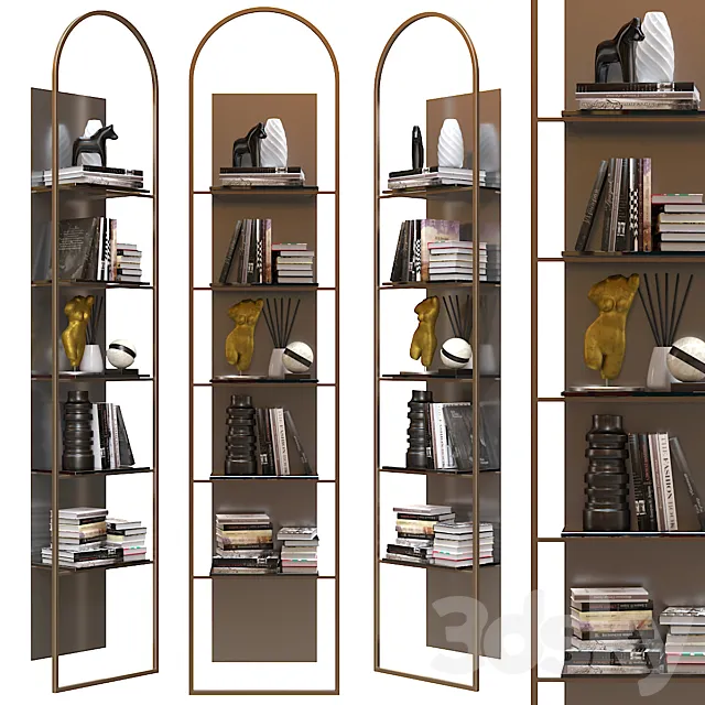 Bookcase Uffizio 3DS Max Model