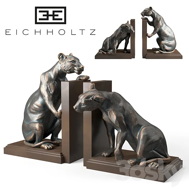 Bookend Lioness set of 2 Eichholtz 3DS Max Model