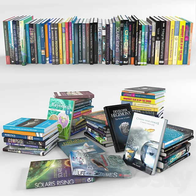 Books _ Books (set 5) 3DS Max Model