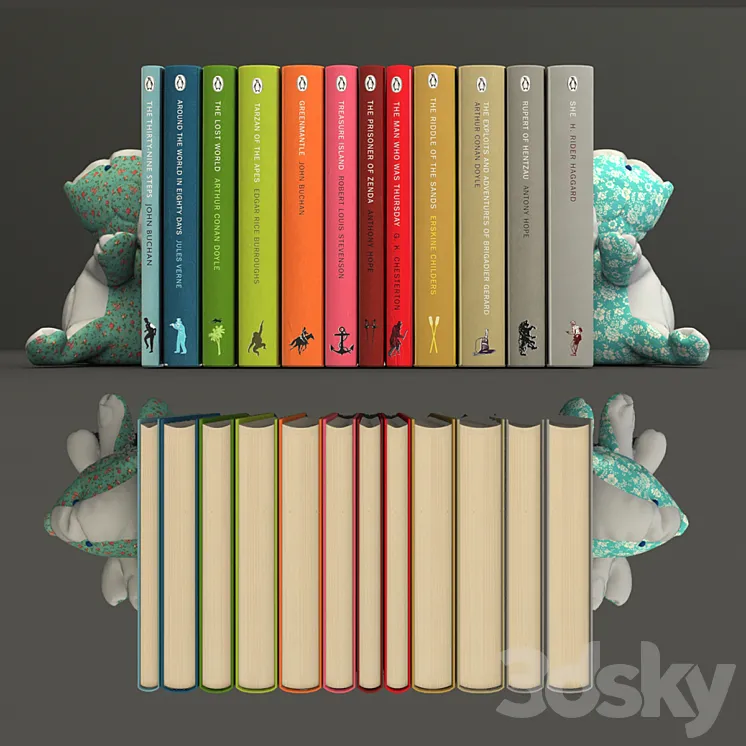 Books and hares 3DS Max