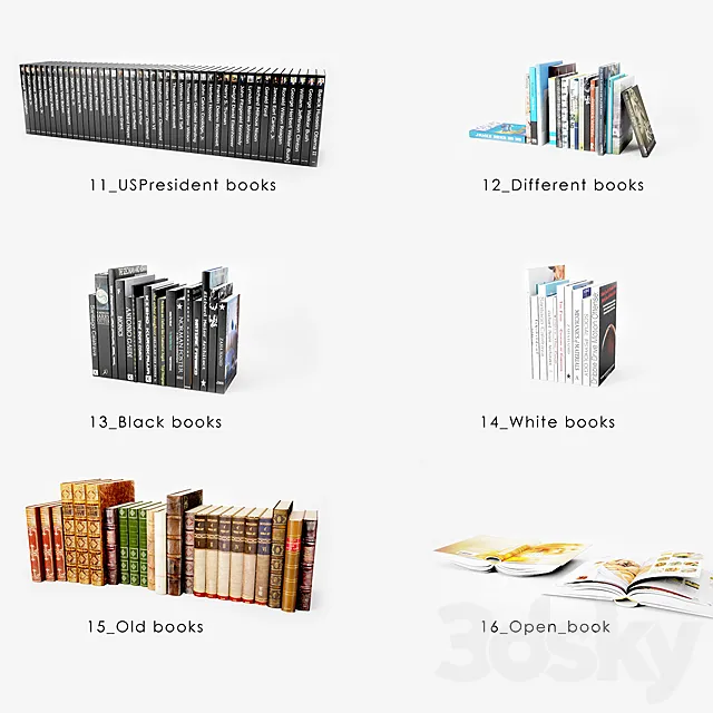 Books books 3DSMax File