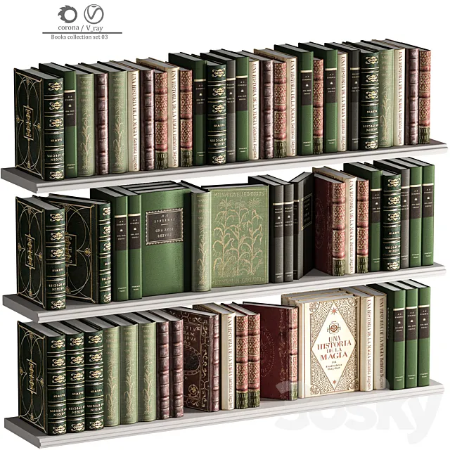 Books_collection_set_03 3DSMax File