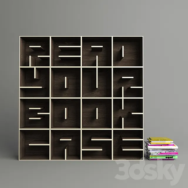 bookshelf Saporiti 3ds Max