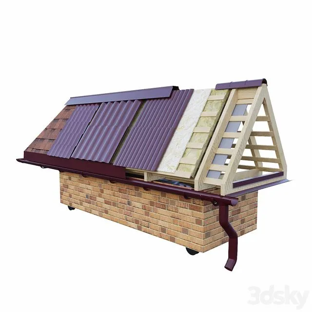 Booth Types of roof 3dsMax Model
