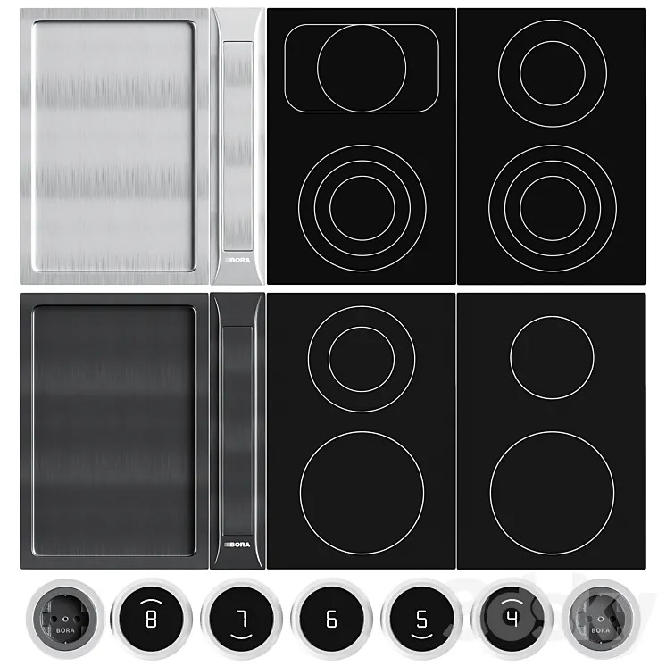 Bora Proffesional Kitchen Appliances 3.0 \/ Cooker set 3DS Max Model