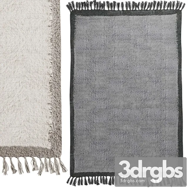 Border shaggy rug by urban outfitters