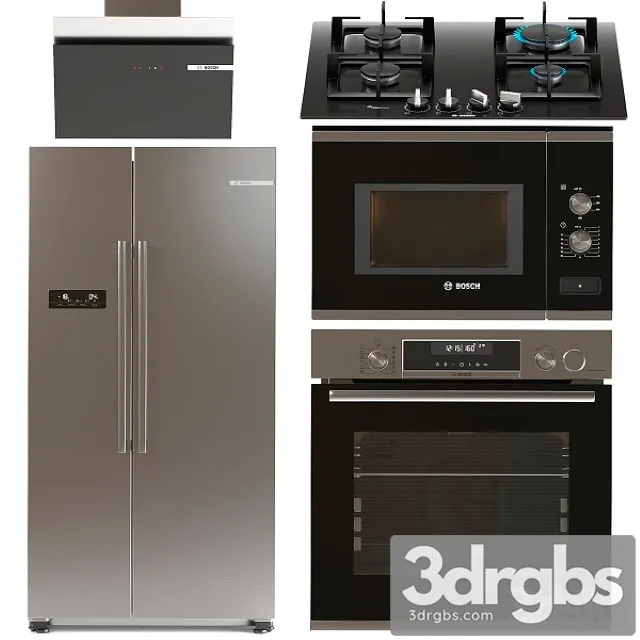 BOSCH 4 Kitchen Appliances Set 3dsmax Download