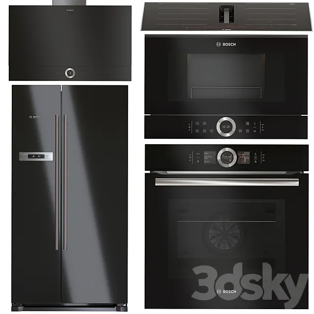 BOSCH 5 kitchen appliances set 3DSMax File