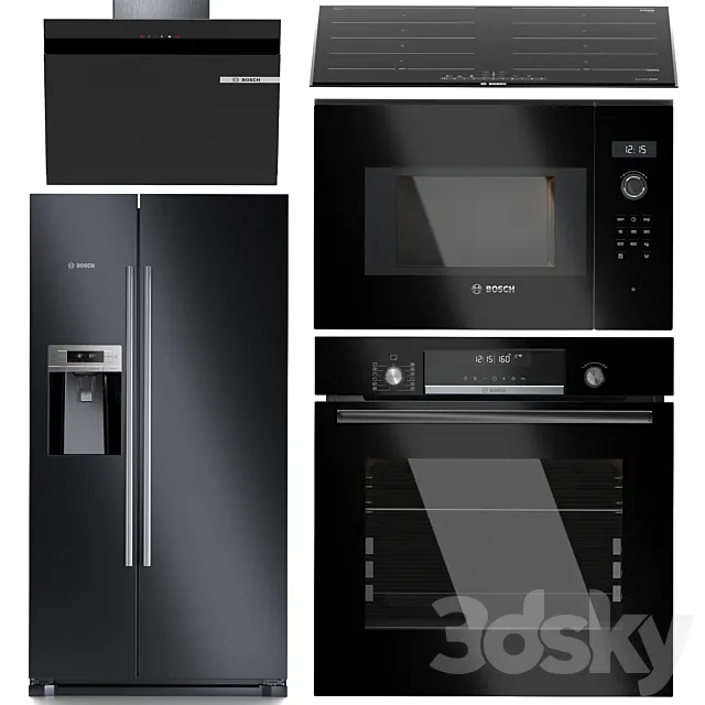 BOSCH 6 kitchen appliances set 3DSMax File