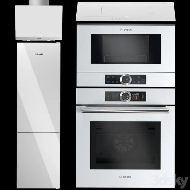 BOSCH 7 kitchen appliances set 3dsMax Model