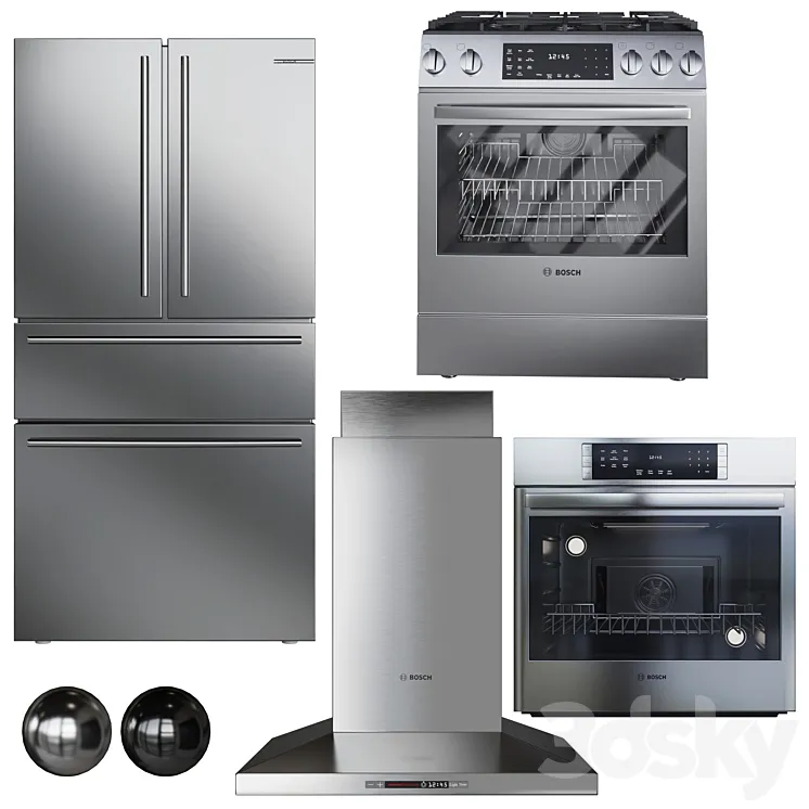 Bosch 800 series kitchen appliances 3DS Max