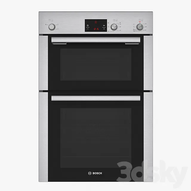 Bosch built-in double hot air oven HBM13B251B brushed steel HBM13B251B Serie 6 3ds Max