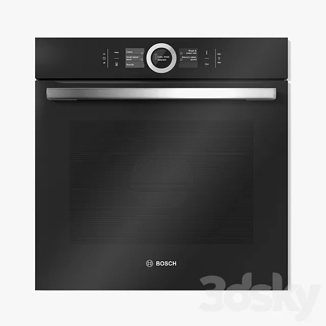 Bosch built-in oven HBG6764S6B black Serie 8 3ds Max