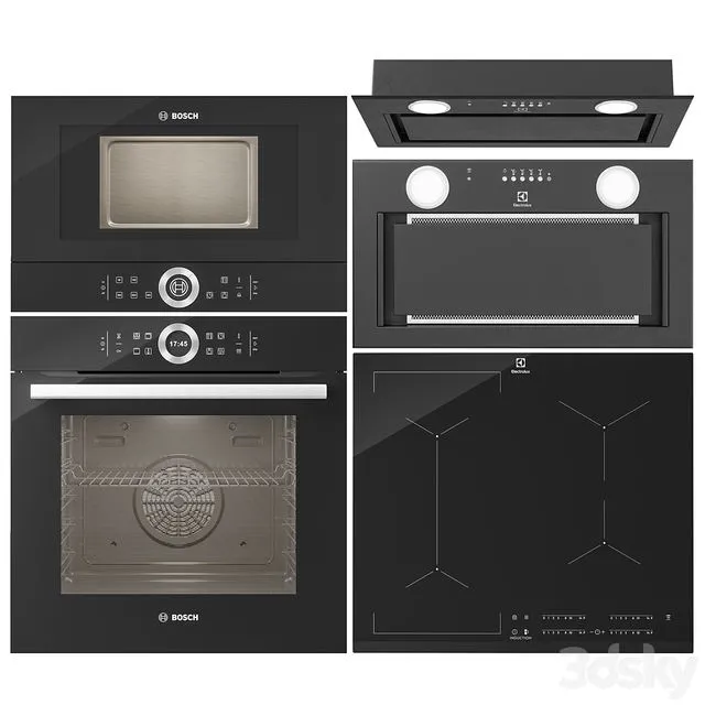 Bosch & Electrolux Appliances 3dsMax Model