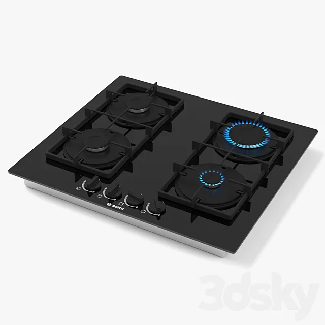 BOSCH gas hob PNP6B6B80 Serie 4 3ds Max