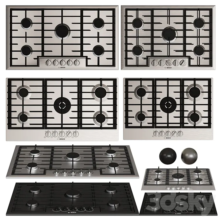BOSCH hobs series8 3DS Max Model