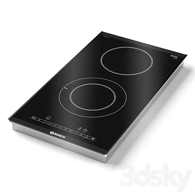 BOSCH Induction hob PKF375FP1E Serie 6 3DS Max Model