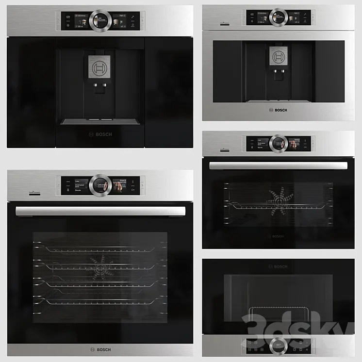 Bosch Kitchen Appliance set 3DS Max