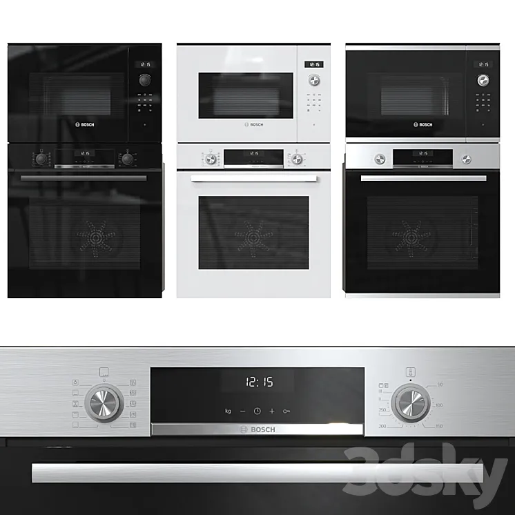 Bosch ovens and microwaves 3DS Max