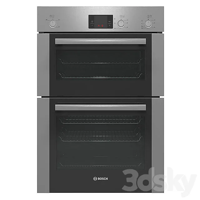 Bosch Serie6 HBM13B251B double oven from polished steel 3ds Max