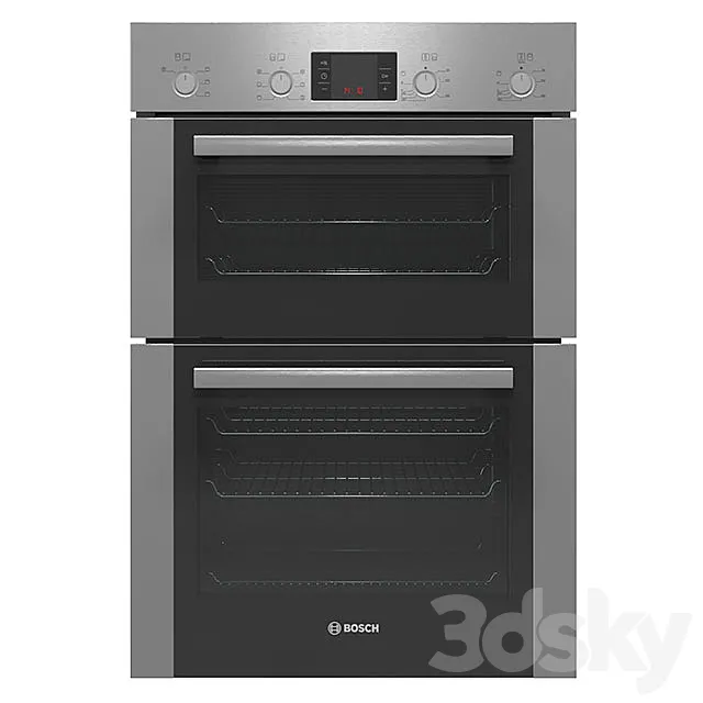 Bosch Serie6 HBM43B250B double oven from polished steel 3DSMax File
