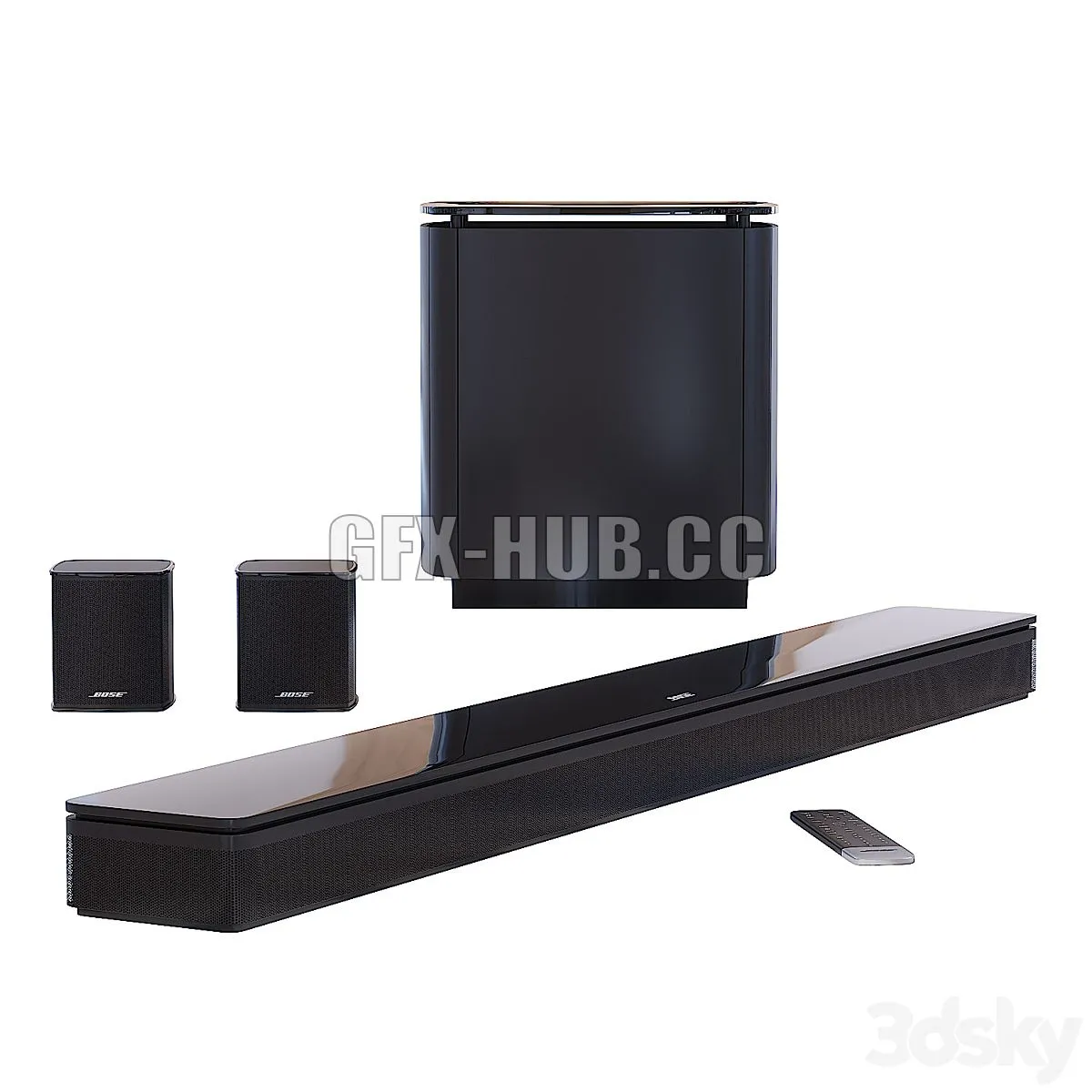 Bose Surround Audio System 700 3dsMax Model