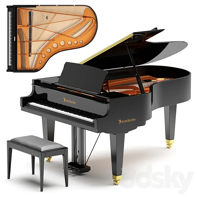 Bosendorfer 200 3DS Max Model